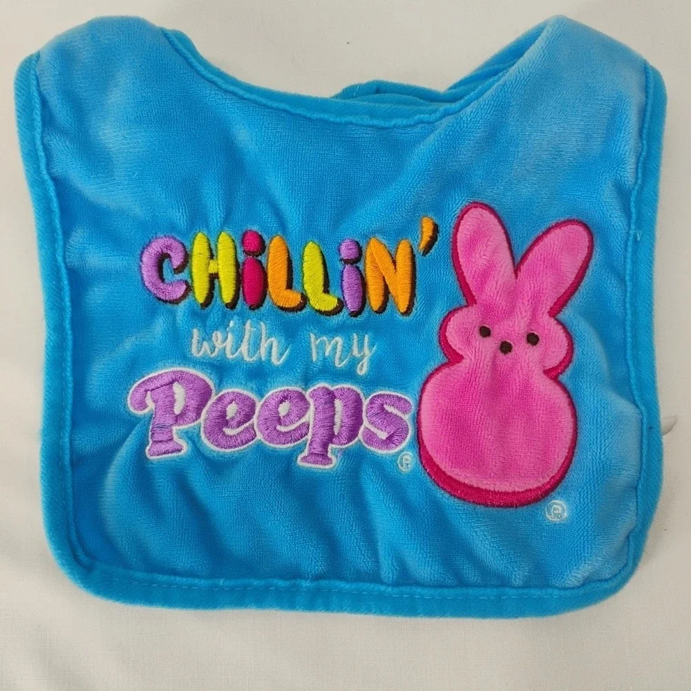 Chillin' With My Peeps‎ 2pc Bib Set NWOT Infant Baby